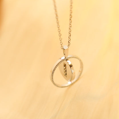 [Cadisa]LUCKY MOVE MM SILVER DIAMOND NECKLACE