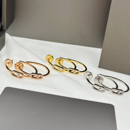 [Cadisa]CREOLES MOVE UNO PM DIAMOND EARRINGS