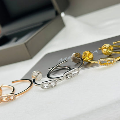 [Cadisa]CREOLES MOVE UNO PM DIAMOND EARRINGS