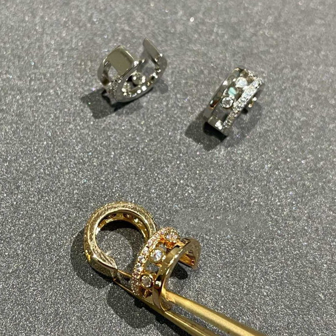 [Cadisa]MOVE ROMANE EARRINGS DIAMOND