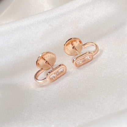 [Cadisa]CREOLES MOVE UNO MINI 1 DIAMOND EARRINGS