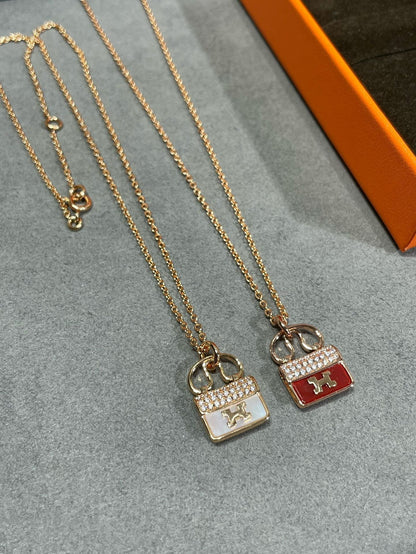 [Cadisa]H CIRCE MOISSANITE PENDANT NECKLACE GOLD