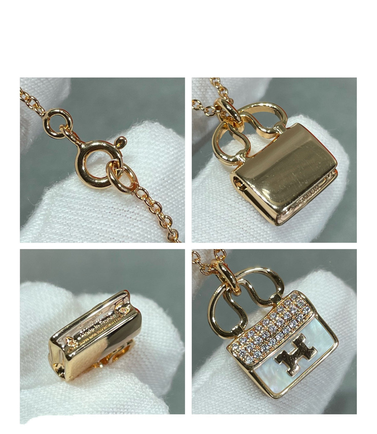 [Cadisa]H CIRCE MOISSANITE PENDANT NECKLACE GOLD