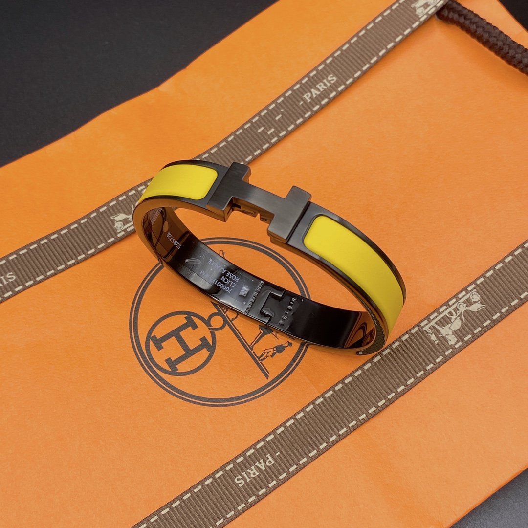 [Cadisa]CLIC HM SO BLACK YELLOW BRACELET
