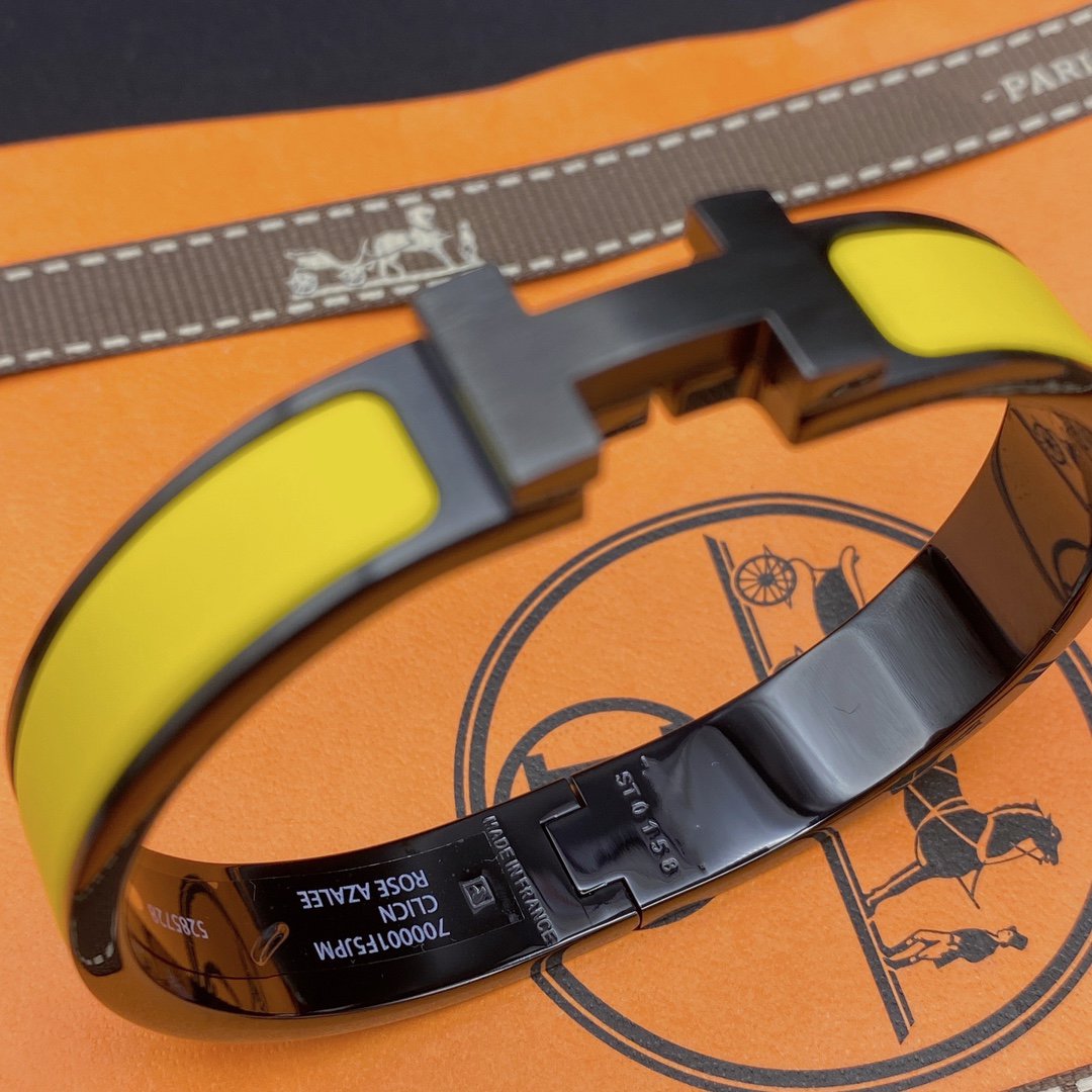 [Cadisa]CLIC HM SO BLACK YELLOW BRACELET