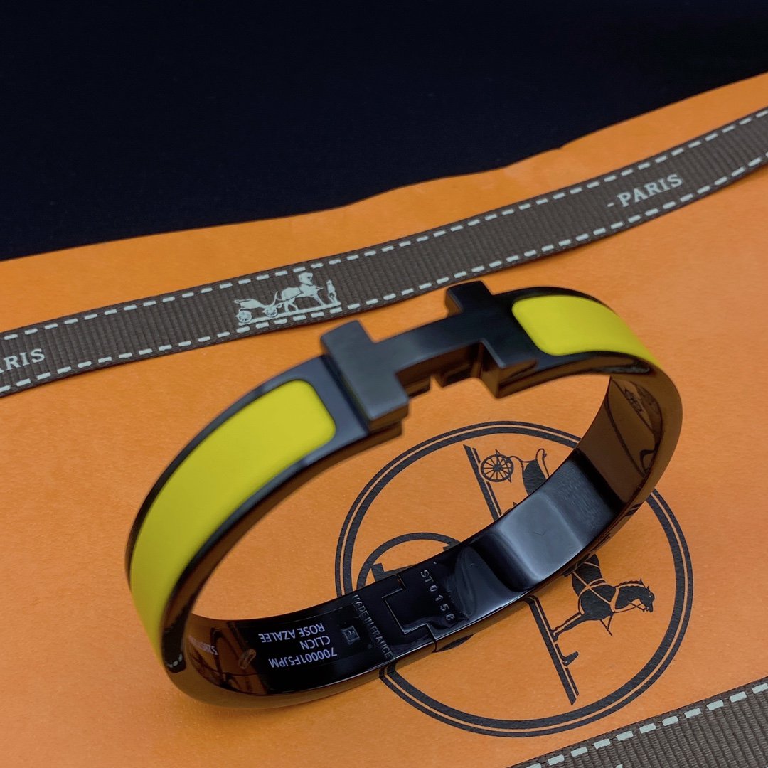 [Cadisa]CLIC HM SO BLACK YELLOW BRACELET