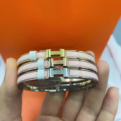 [Cadisa]CLASSIC HM CLIC  PINK 8MM ENAMEL BRACELET