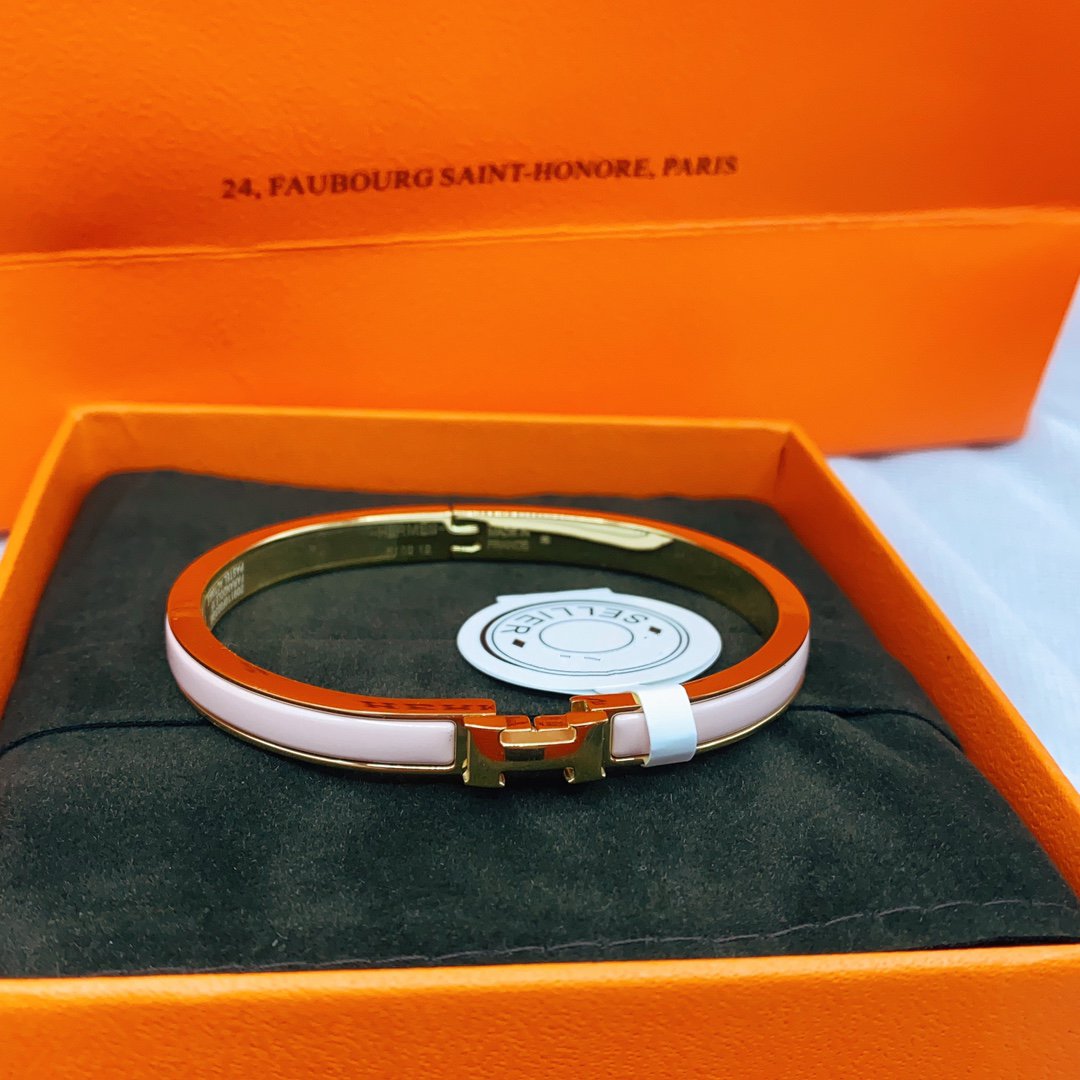 [Cadisa]CLASSIC HM CLIC  PINK 8MM ENAMEL BRACELET
