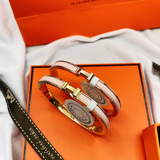 [Cadisa]CLASSIC HM CLIC  PINK 8MM ENAMEL BRACELET