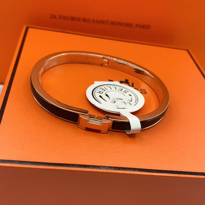 [Cadisa]CLASSIC HM CLIC BLACK 8MM ENAMEL BRACELET