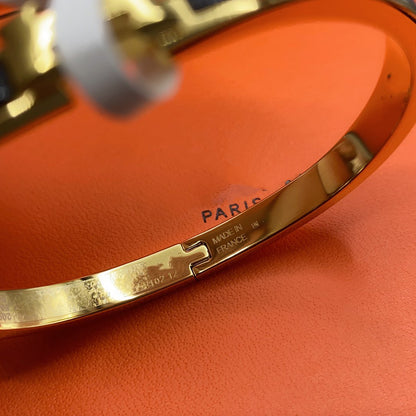 [Cadisa]CLASSIC HM CLIC BLACK 8MM ENAMEL BRACELET