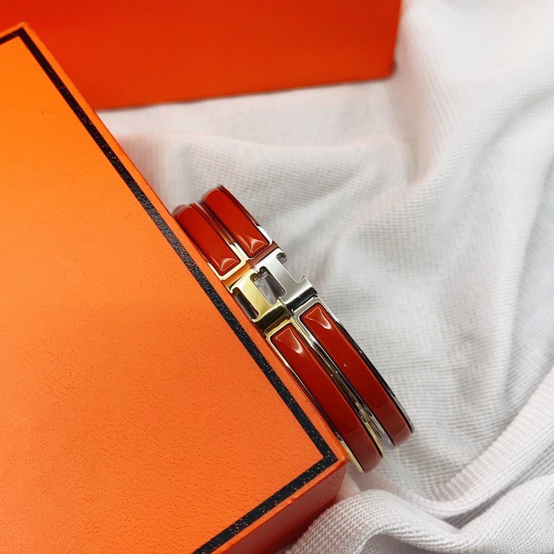 [Cadisa]CLASSIC HM CLIC RED 8MM ENAMEL BRACELET