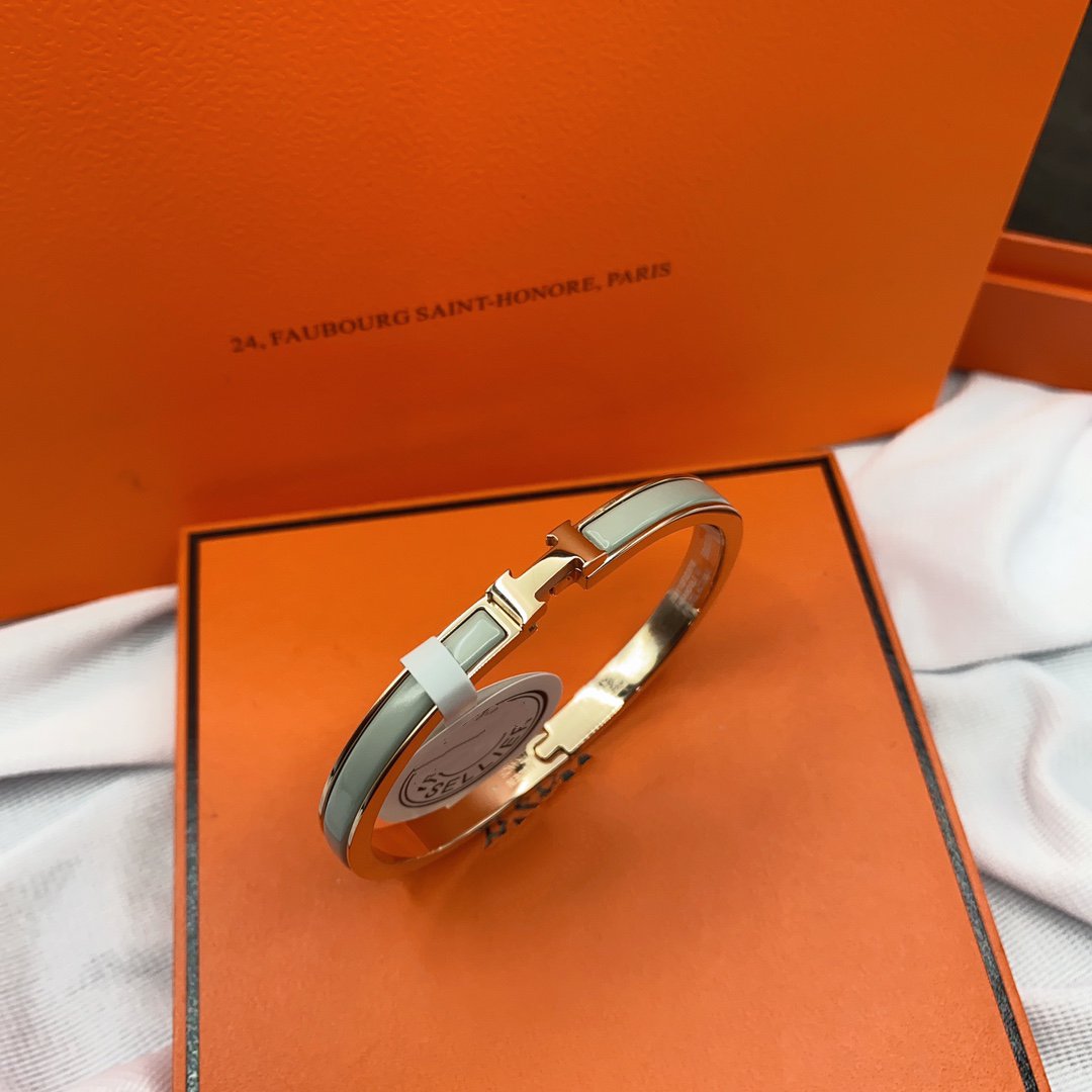 [Cadisa]CLASSIC HM CLIC GREEN 8MM ENAMEL BRACELET