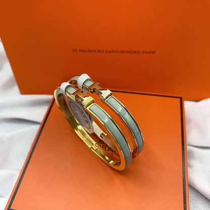 [Cadisa]CLASSIC HM CLIC GREEN 8MM ENAMEL BRACELET