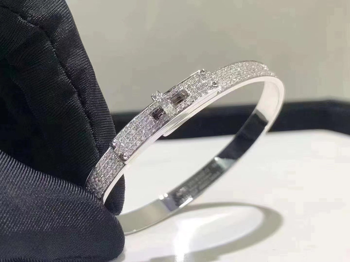 [Cadisa]HM KELLY BRACELET IN SILVER AND FULL PAVE DIAMOND