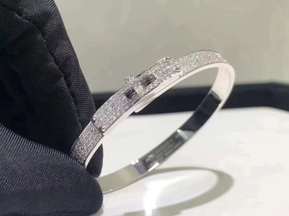 [Cadisa]HM KELLY BRACELET IN SILVER AND FULL PAVE DIAMOND