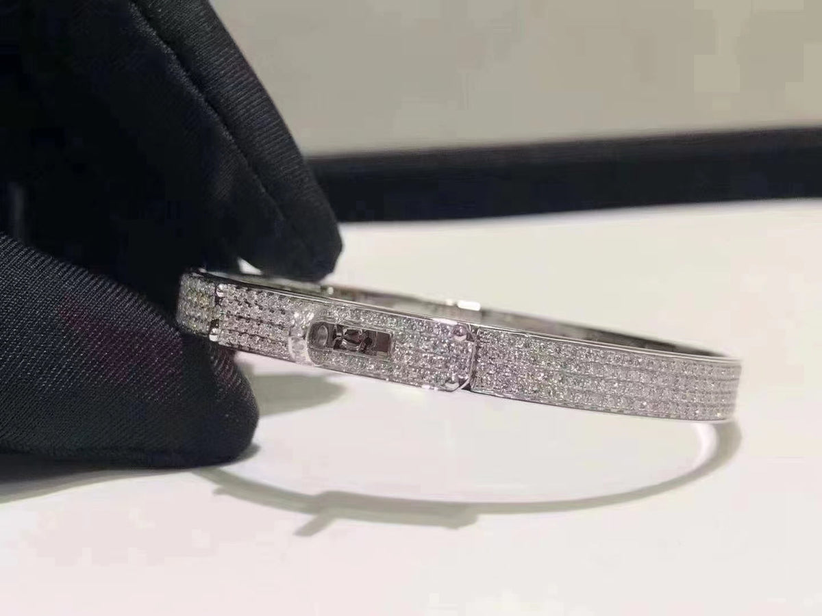 [Cadisa]HM KELLY BRACELET IN SILVER AND FULL PAVE DIAMOND