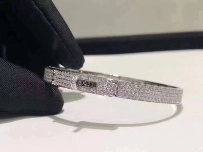 [Cadisa]HM KELLY BRACELET IN SILVER AND FULL PAVE DIAMOND