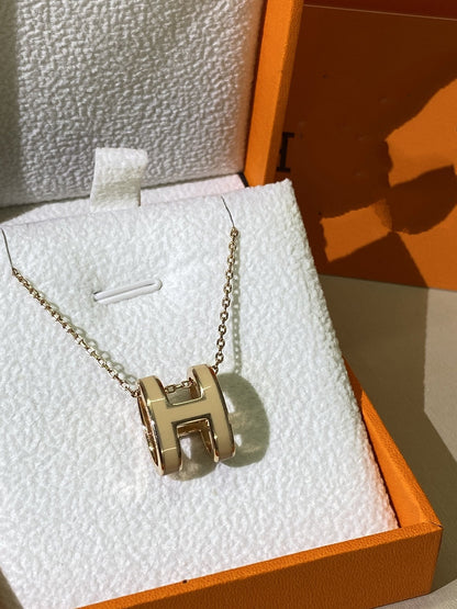 [Cadisa]HM CLIC YELLOW ENAMEL GOLD NECKLACE