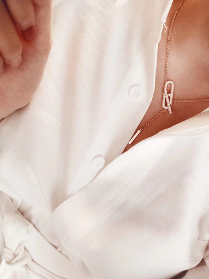 [Cadisa]HM FIRE PIG NOSE NECKLACE TRENDY STREET