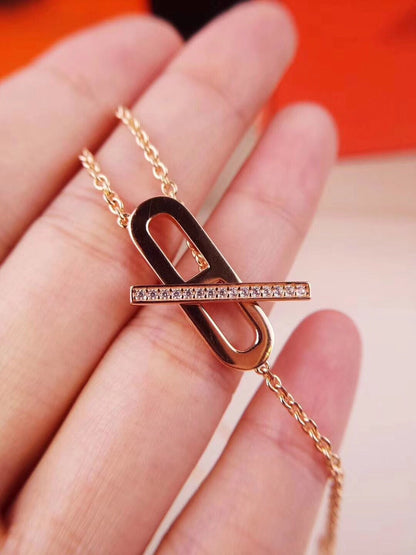 [Cadisa]HM NECKLACE PLATINUM ROSE GOLD DIAMOND