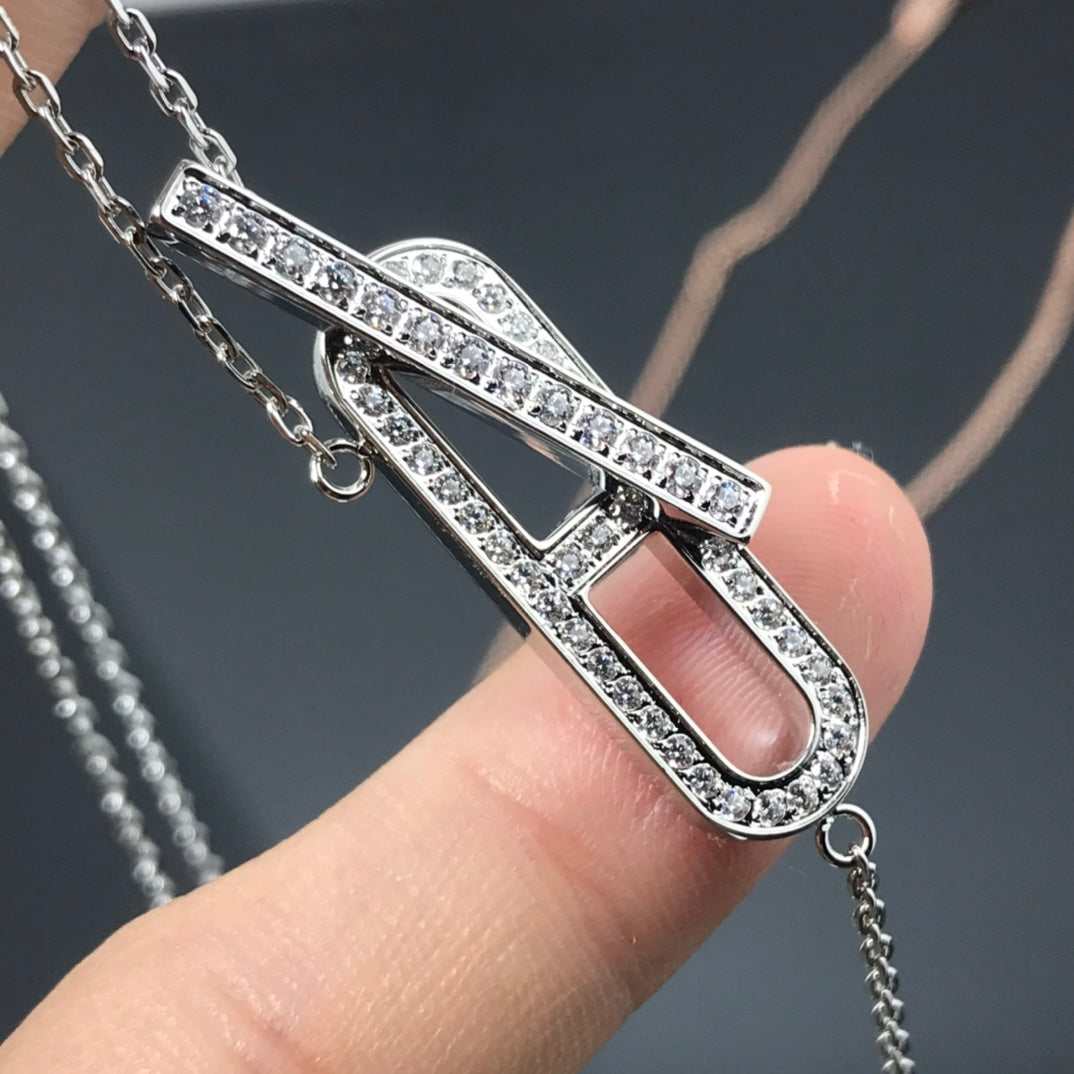 [Cadisa]HM NECKLACE PLATINUM ROSE GOLD DIAMOND