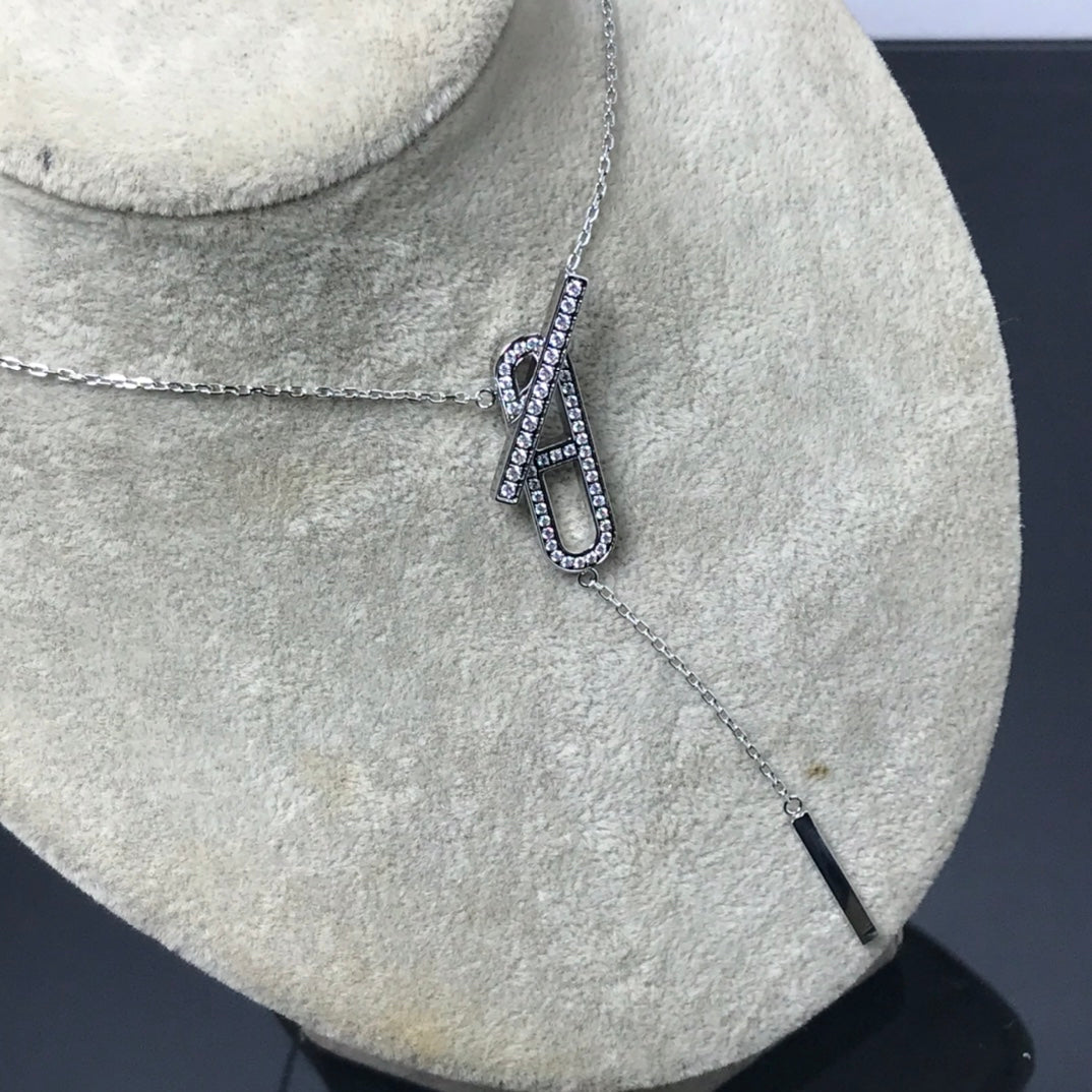 [Cadisa]HM NECKLACE PLATINUM ROSE GOLD DIAMOND