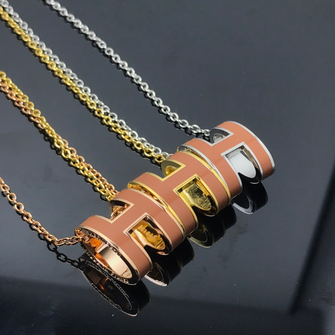 [Cadisa]H NECKLACE BROWN
