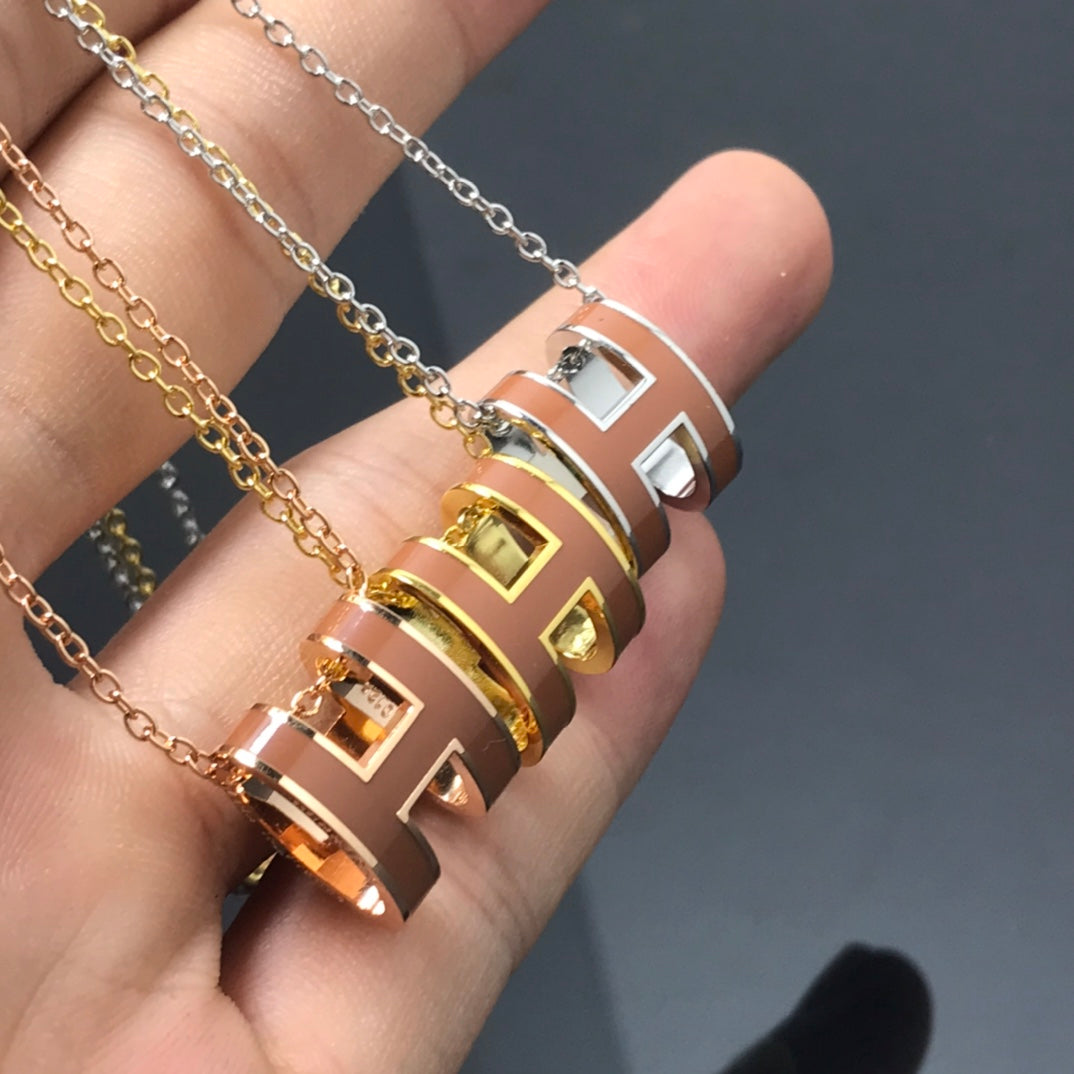 [Cadisa]H NECKLACE BROWN