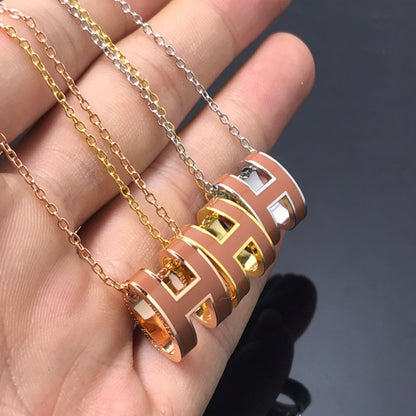 [Cadisa]H NECKLACE BROWN