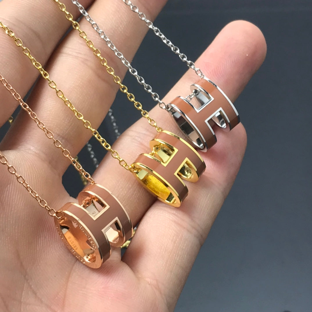 [Cadisa]H NECKLACE BROWN