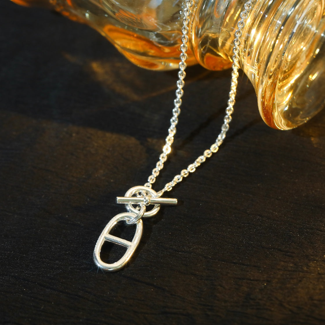 [Cadisa]HM CHAINE D'ANCRE PENDANT NECKLACE STERLING SILVER