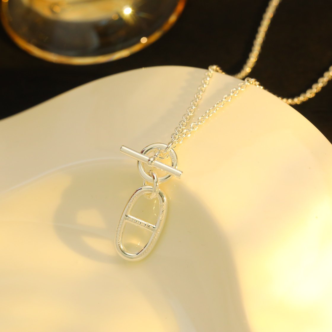 [Cadisa]HM CHAINE D'ANCRE PENDANT NECKLACE STERLING SILVER