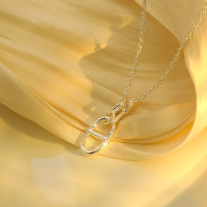 [Cadisa]HM CHAINE D'ANCRE PENDANT NECKLACE STERLING SILVER