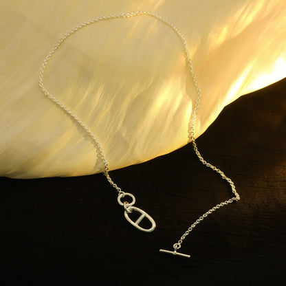 [Cadisa]HM CHAINE D'ANCRE PENDANT NECKLACE STERLING SILVER