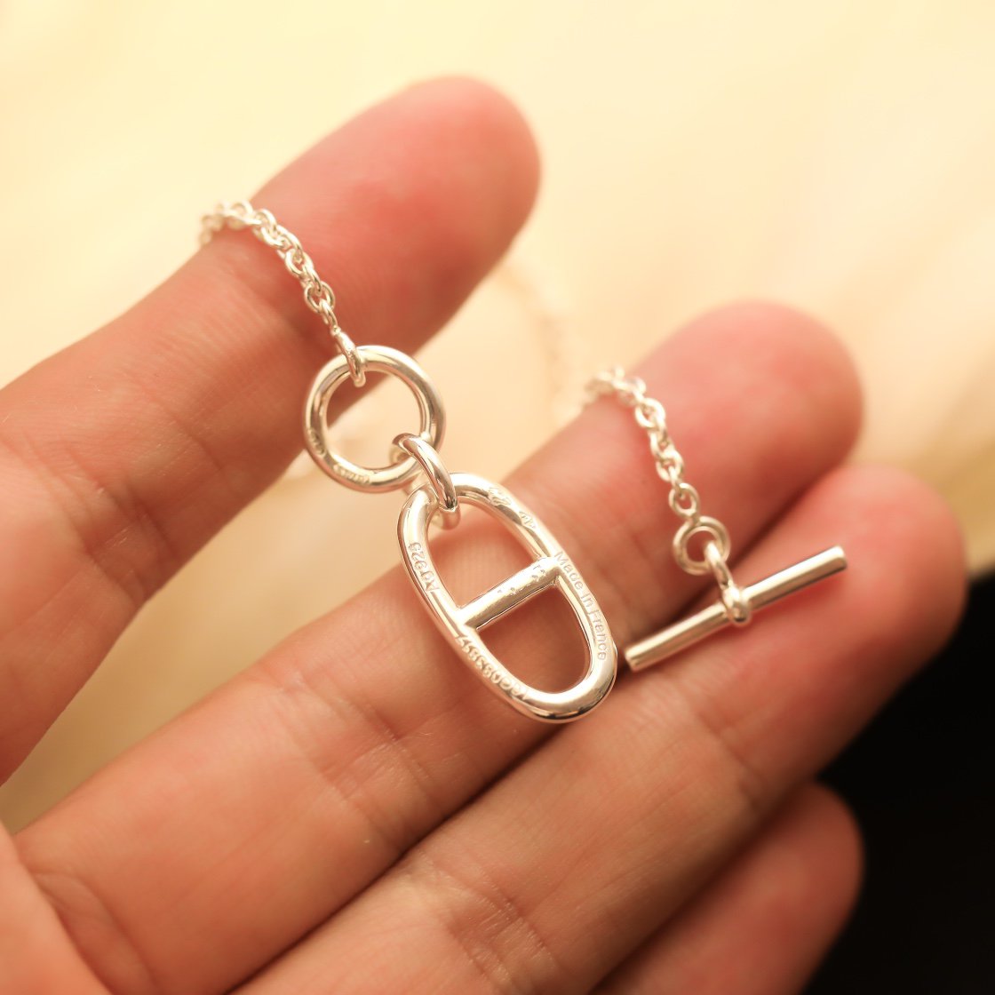 [Cadisa]HM CHAINE D'ANCRE PENDANT NECKLACE STERLING SILVER