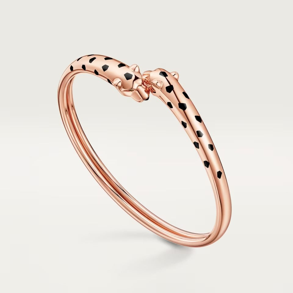[Cadisa] PANTHERE DOUBLE HEADED OPEN BRACELET
