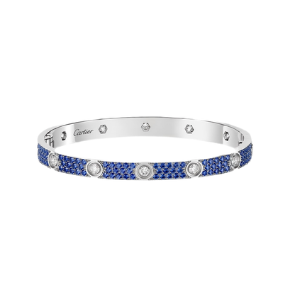 [Cadisa]2026 PAVE GEMSTONE LOVE BRACELET 6.1MM 10 DIAMONDS