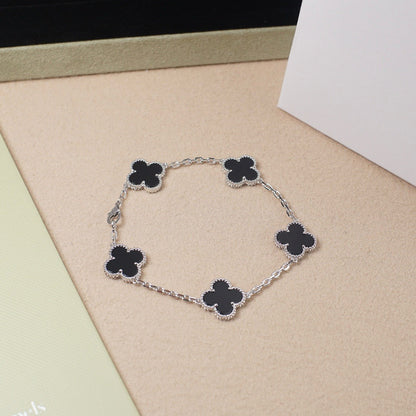 [Cadisa] CLOVER 5 MOTIF ONYXS BRACELET COLLECTION