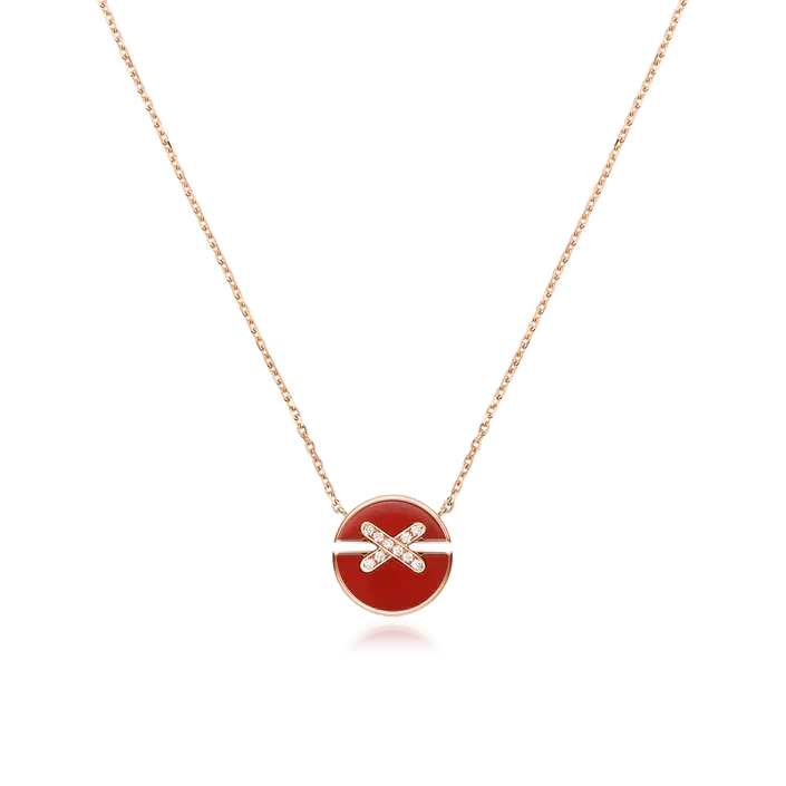 [Cadisa]JEUX DE ROSE GOLD DIAMOND NECKLACE