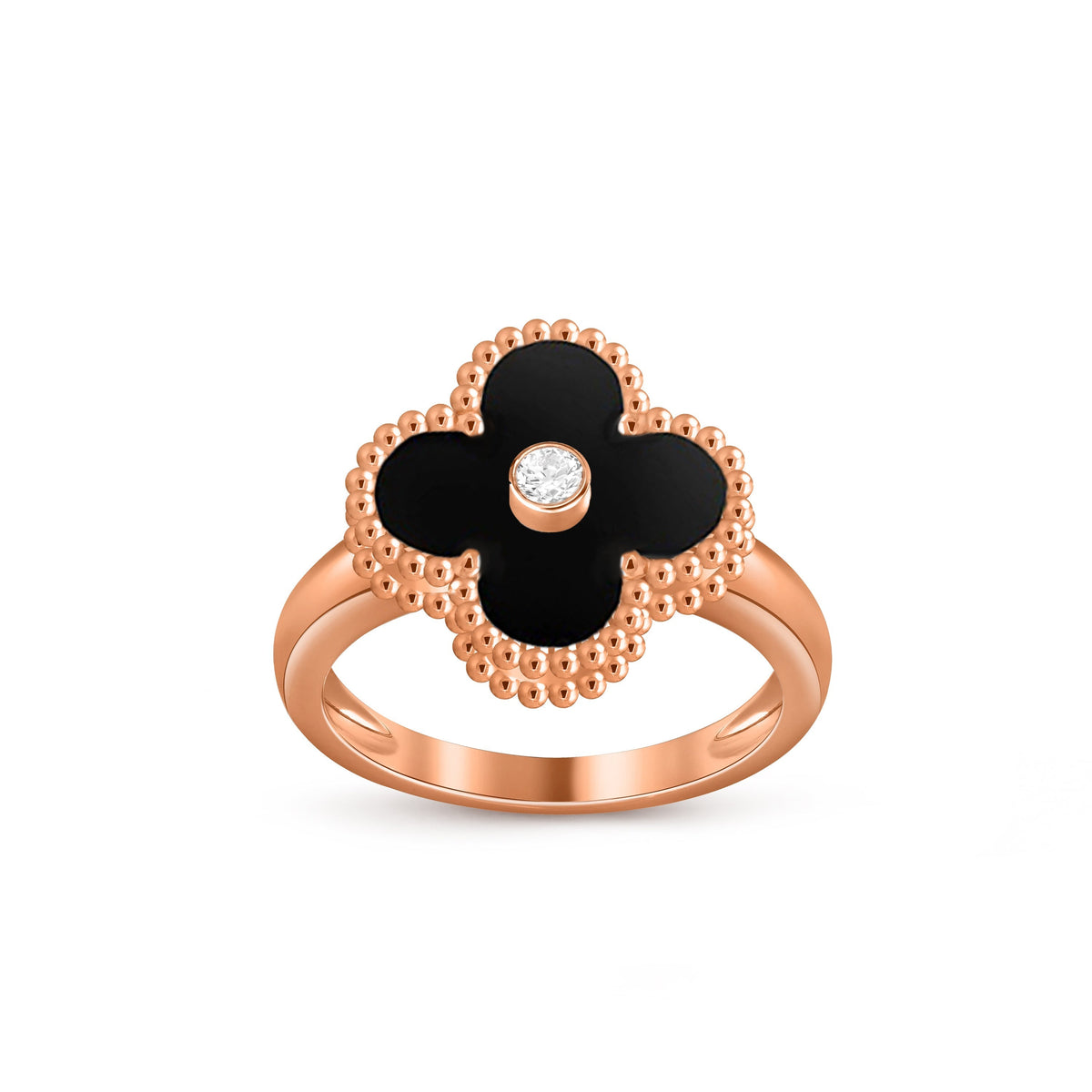 [Cadisa]CLOVER DIAMOND RING ROSE GOLD COLLECTION