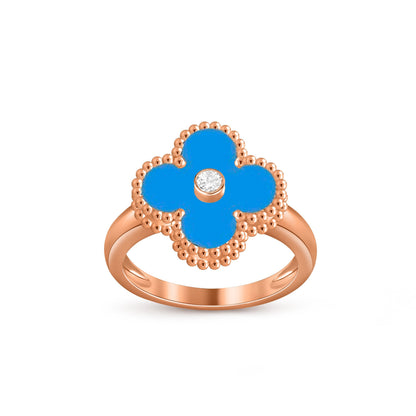 [Cadisa]CLOVER DIAMOND RING ROSE GOLD COLLECTION
