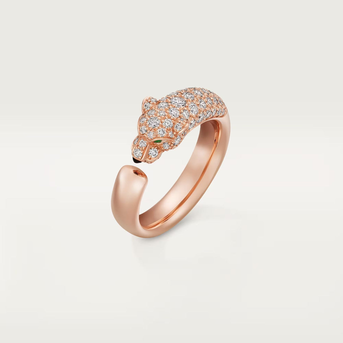 [Cadisa] PANTHERE HALF DIAMOND SMALL RING