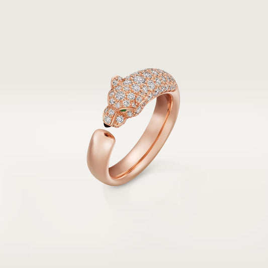 [Cadisa] PANTHERE HALF DIAMOND SMALL RING