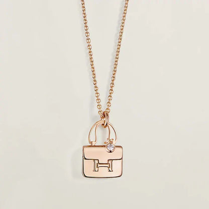 [Cadisa]AMULETTE PEDANT ROSE GOLD NECKLACE