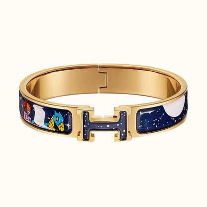 [Cadisa]H STAR AND MOON BRACELET 12MM