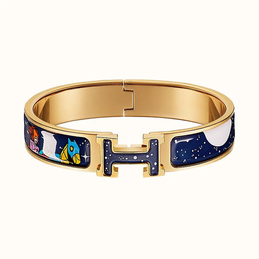 [Cadisa]H STAR AND MOON BRACELET 12MM