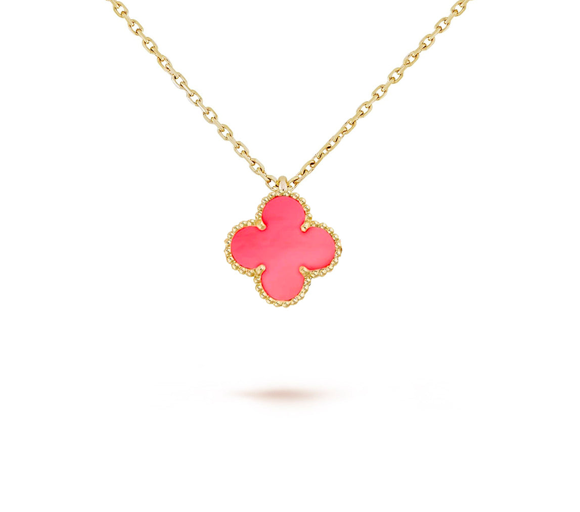 [Cadisa]CLOVER MINI 9.5MM CARNELIANS NECKLACE COLLECTION