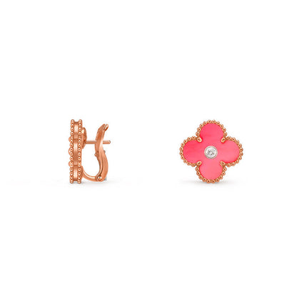 [Cadisa]CLOVER 15MM MOP DIAMOND EARRINGS COLLECTION