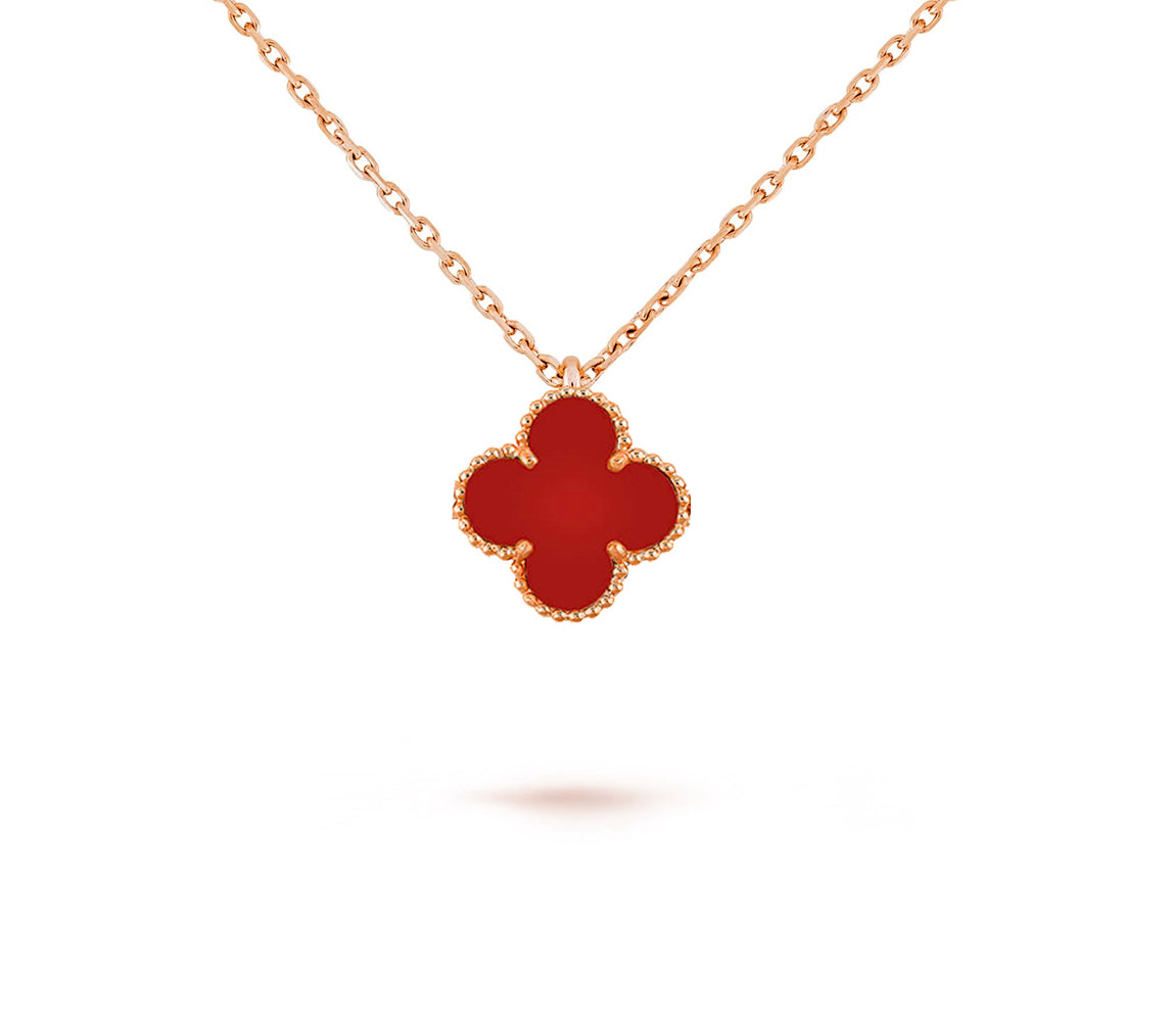 [Cadisa]CLOVER MINI 9.5MM CARNELIANS NECKLACE COLLECTION